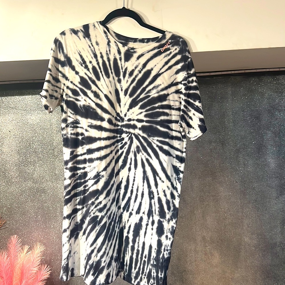 Dkny sport grey tie dye tshirt dress
